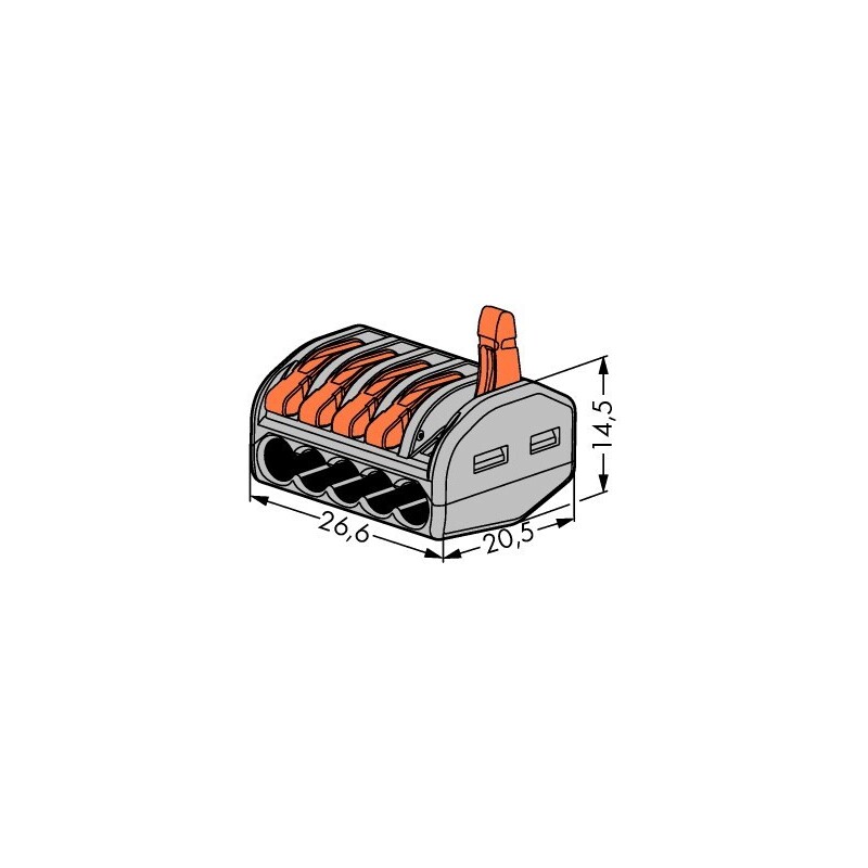 WAGO svorka 5x2,5 šedá