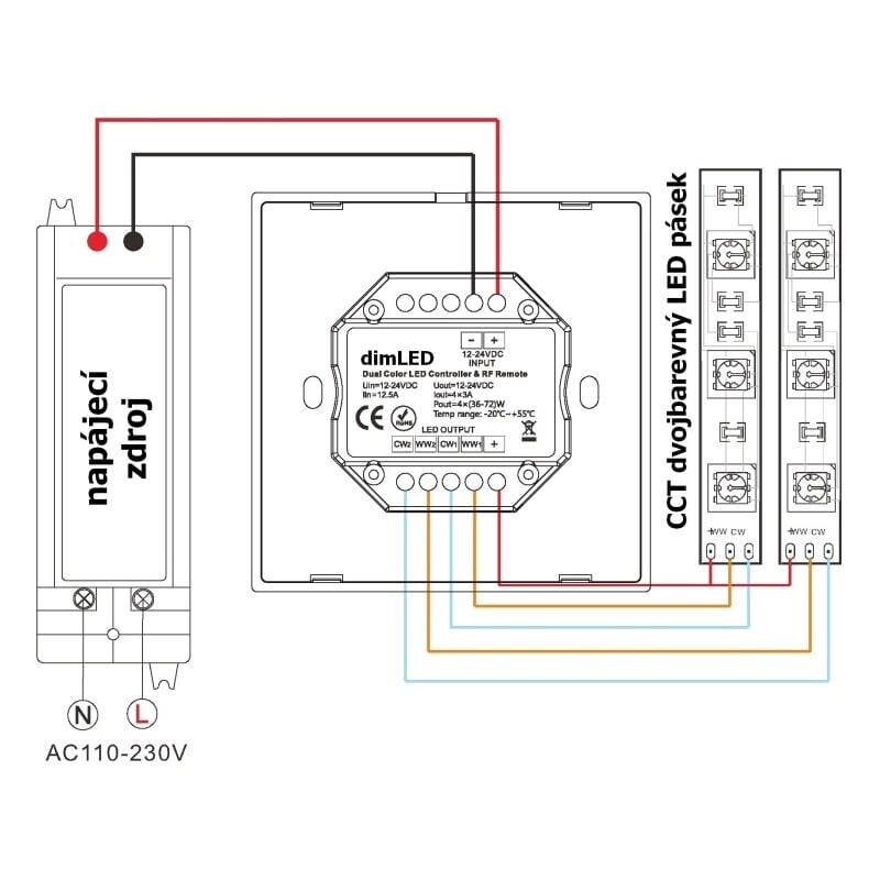 Ovladač dimLED OV DUPLEX CCT 2K