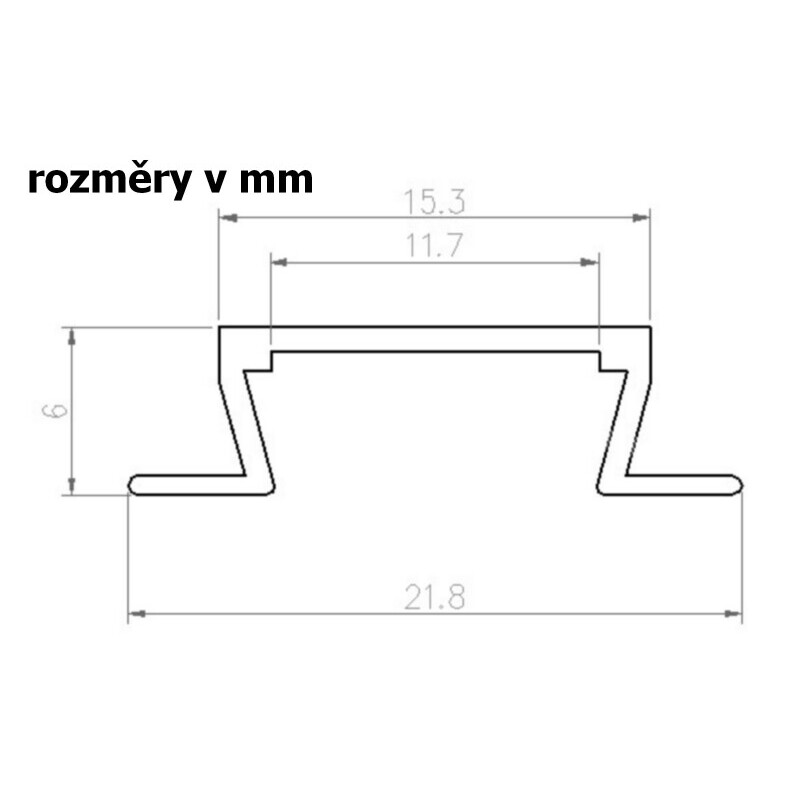 LED profil V4 mini vestavný