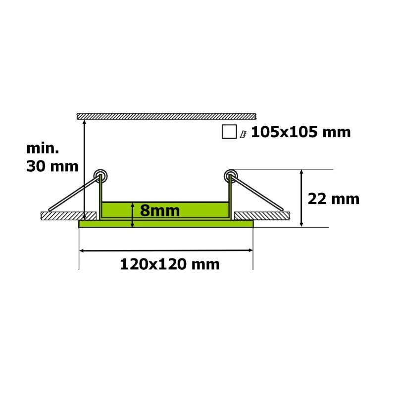 SN6 LED panel 6W čtverec 120x120mm