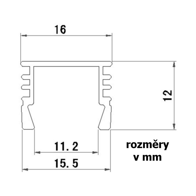 LED profil N7 Mikro vysoký