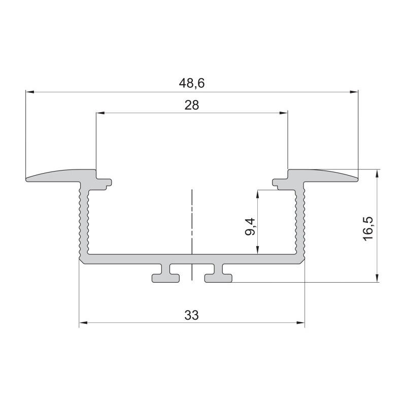 LED profil V7 vestavný