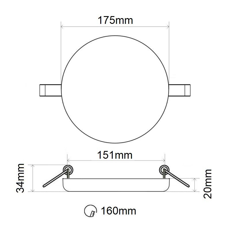 KZ24 LED panel 24W kulatý 175mm