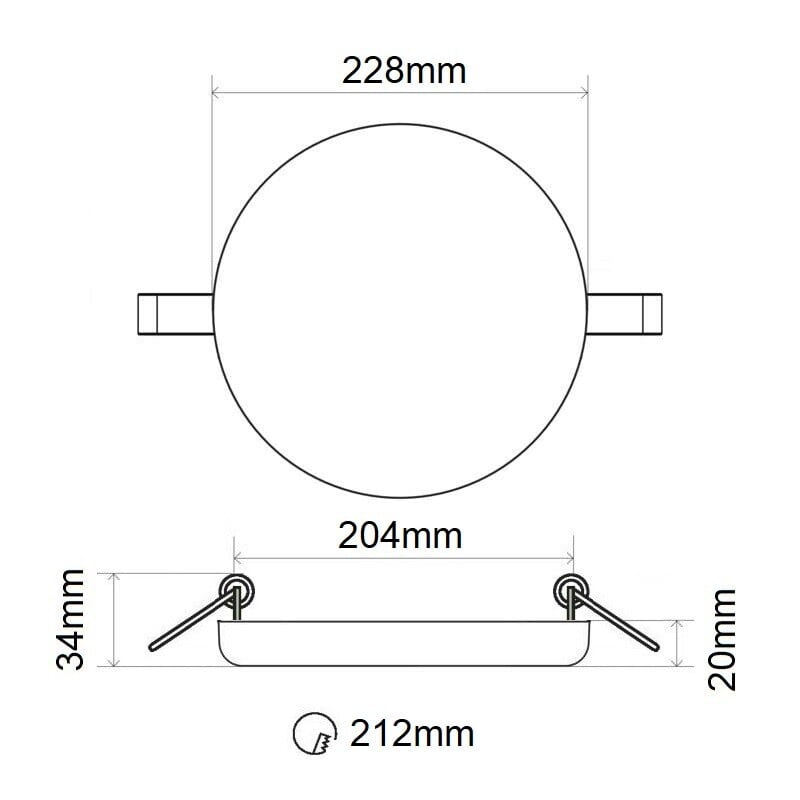 KZ36 LED panel 36W kulatý 228mm