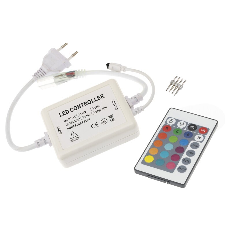 LED ovladač RGB 230V-IR24