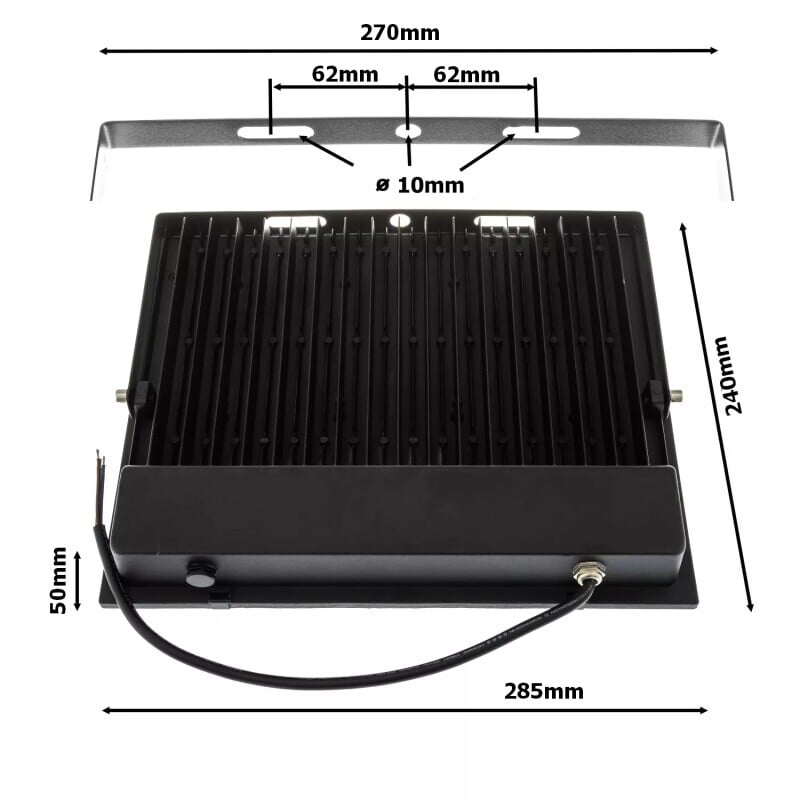 LED reflektor FM150W černý 150W