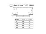 LED panel 24V 12W CCT 24LB12 kulatý
