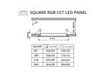 LED panel 24V 36W RGBCCT 24HB36 čtverec