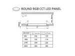 LED panel 24V 9W RGBCCT 24KW9 kulatý