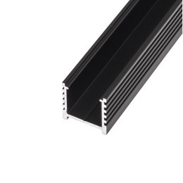 LED profil N12C - nástěnný černý