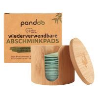 Pandoo Bambusové pratelné odličovací tamponky s úložným boxem 18ks