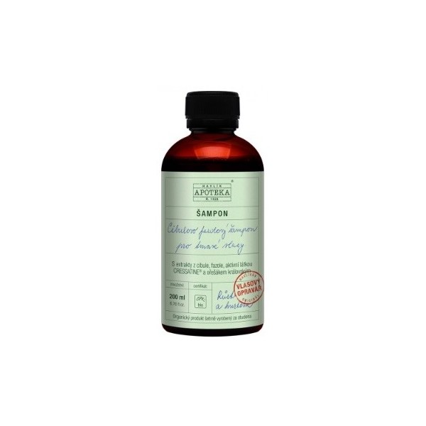 Havlíkova přírodní apotéka Cibulovo fazolový šampon na tmavé vlasy 200 ml