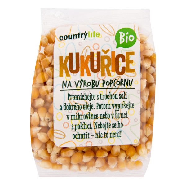 COUNTRY LIFE Kukuřice na výrobu popcornu BIO