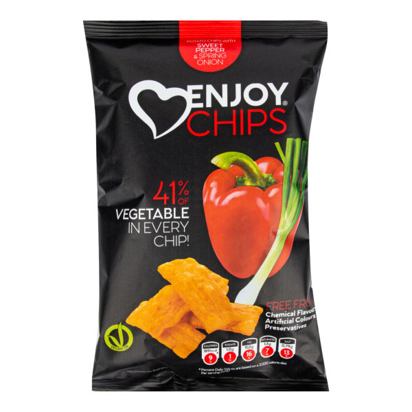 NEW DELESPINE Enjoy Chips s červenou paprikou a jarní cibulkou 40 g