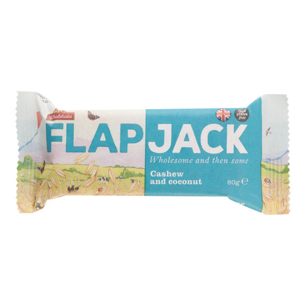 WHOLEBAKE Flapjack ovesný kešu-kokos bezlepkový 80 g