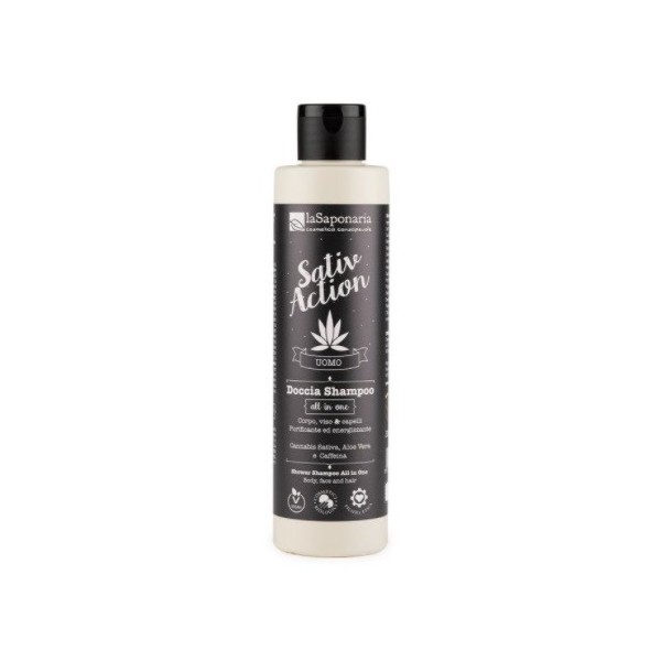 laSaponaria Pánský sprchový gel a šampon s konopím 2v1 BIO 200 ml