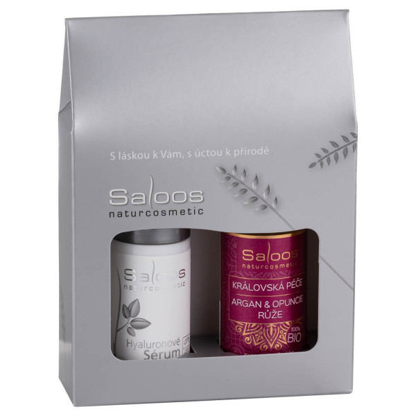 Saloos Růže & Hyaluronové sérum sérum 15 ml + královská péče 20 ml dárková sada