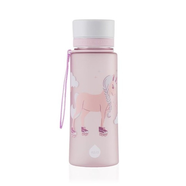 EQUA Plastová lahev na pití pro děti Illusion collection - Unicorn bez BPA 600 ml