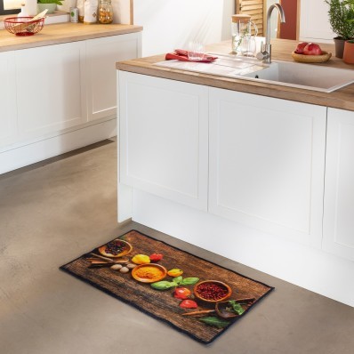 Kuchyňský velurový koberec s fotopotiskem koření