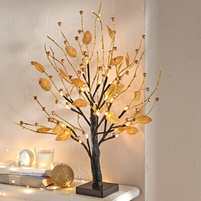 LED strom "Zlaté listy"
