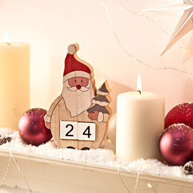 Dřevěný kalendář "Santa Claus"
