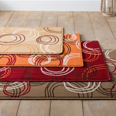 Kuchynský koberec s potlačou kruhov