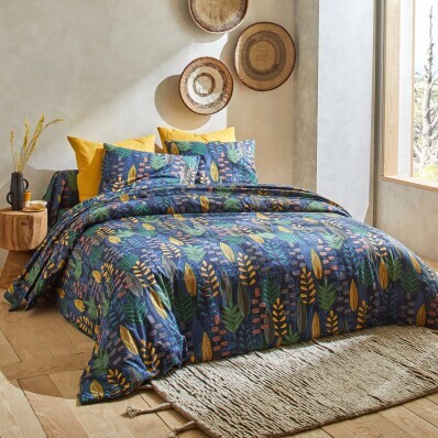 Bavlnená posteľná bielizeň Madi s rastlinným motívom