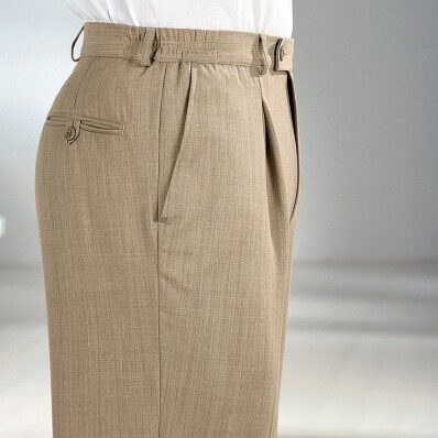Nohavice s pružným pásom, polyester/vlna