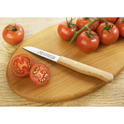 Kuchynský nôž s drevenou rukoväťou