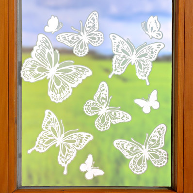 10-dielny obraz na okno "Motýle"