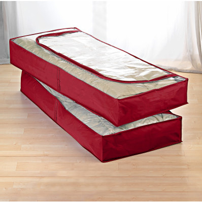 2 ochranné vaky pod posteľ, červená