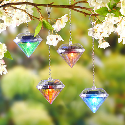 4 solárne lampáše "Diamant"