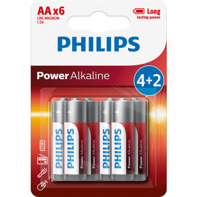 6 baterii PHILIPS AA 1,5 V