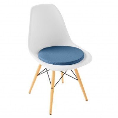 Okrúhly sedák na stoličku, jednofarebný, 2 ks