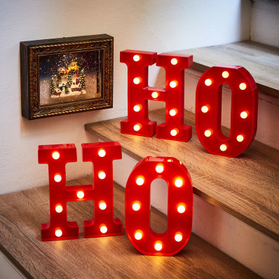 HO-HO-HO LED-es betűk