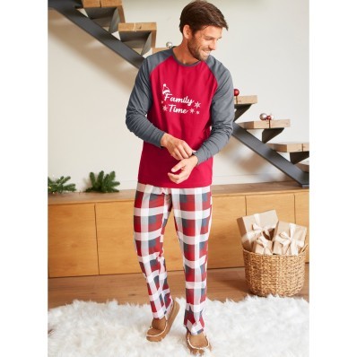 Džersejové pyžamo s vianočným dizajnom