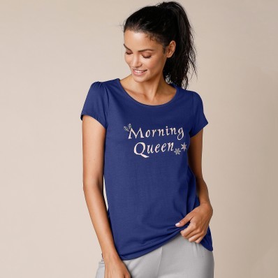 Pyžamové tričko s potlačou Morning Queen