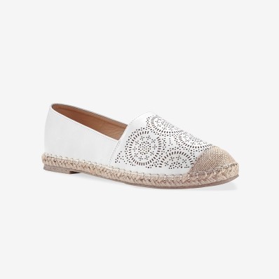Espadrilky s perforací, bílé