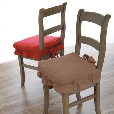 Jednofarebný poťah na stoličku z plátna bachette