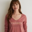 Cămașă de pijama cu mânecă lungă cu imprimeu "passion cocooning"