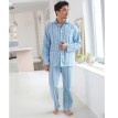 Pijama de bărbați din flanelă cu dungi