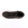 Buty do kostki z ciepłą podszewką i naszywkami w kolorze czarnym