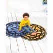 Okrągły dywan z motywem lwa, kolekcja dziecięca