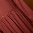 Rochie lungă de culoare solidă, cu tiv cu volane