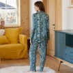 Szatén pizsama kasmírnyomással