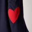 Tričko s nášivkami srdcí na loktech, jednobarevné