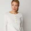 Tričko s kulatým tuniským výstřihem, jednobarevné nebo s prožky