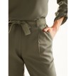 Spodnie z przewiewnej krepy z brokatowym paskiem, jednokolorowe lub z nadrukiem