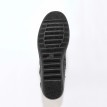 Vysoké topánky s plisovaním z 2 materiálov, čierne