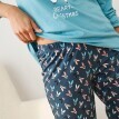 Pijama cu imprimeu ursuleț de pluș, vine cu geantă